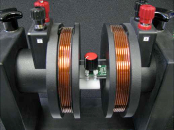 Figure 4: AS5163 Sensor and magnet in a Helmholtz coil.